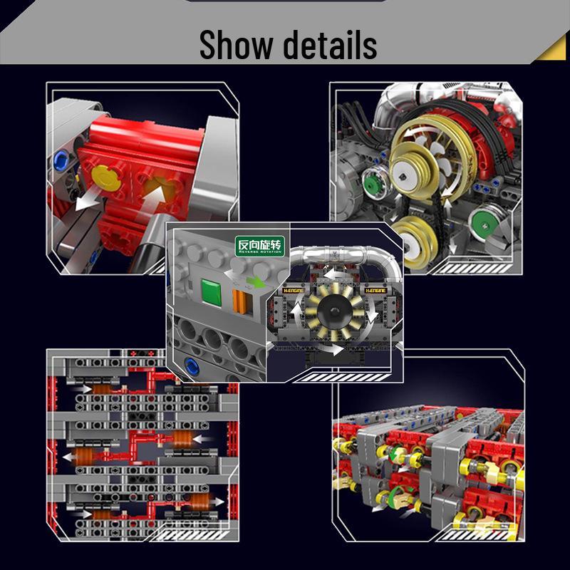 Yuxing Model King Opposed-Cylinder Engine RC Building Blocks Set