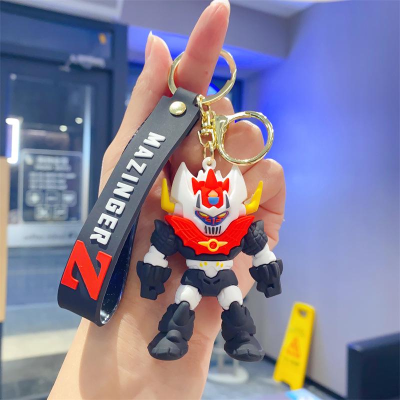 Cartoon Cool Robot Pendant Keychain Figurine - Cute Small Gift for Backpack