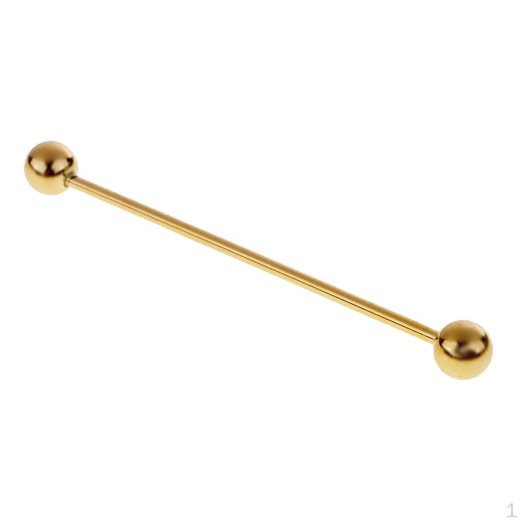 Pin Round Barbell Collar Tie Clip Bar
