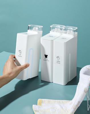 Japanese-Style 1000ml White Plastic Laundry Detergent and Softener Replacement Bottle