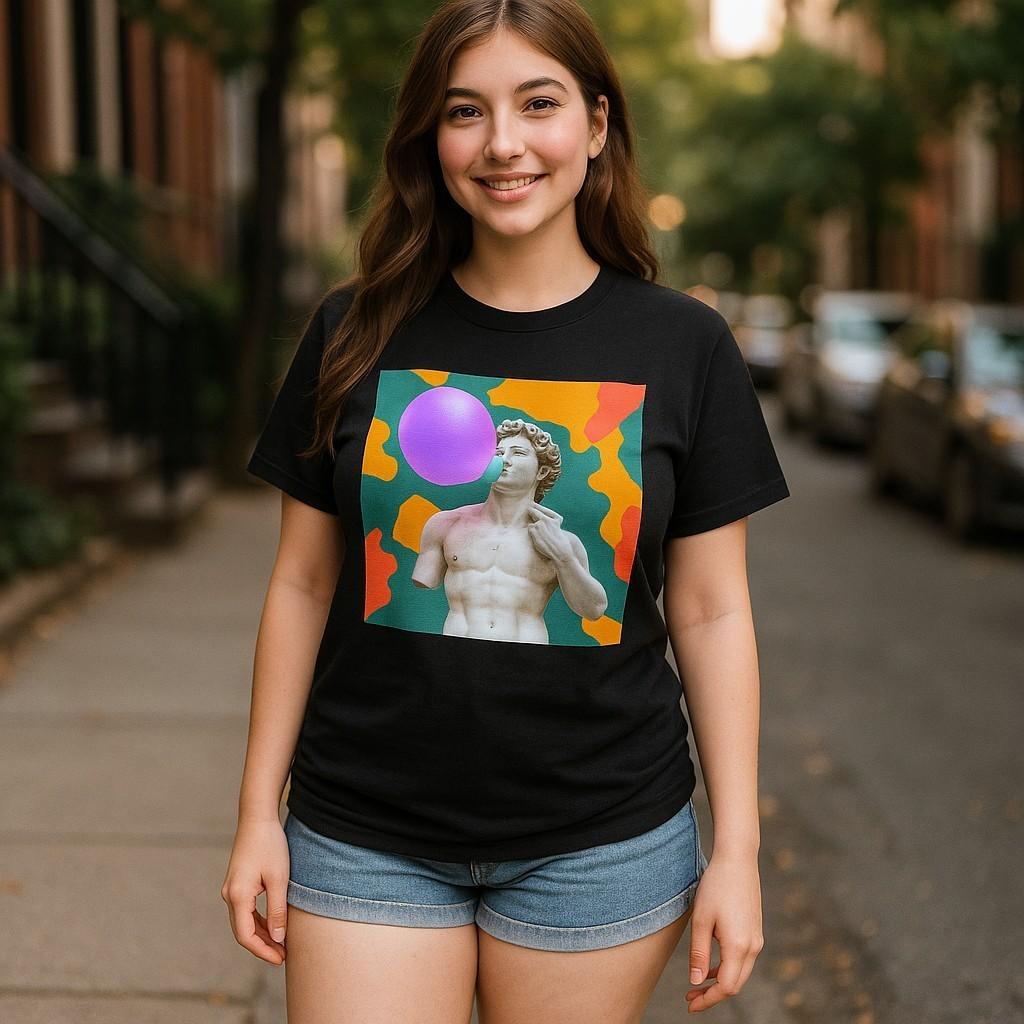 Michelangelo David Parody T-Shirt Design, Fun Art Clothing Gift Idea For Artist S