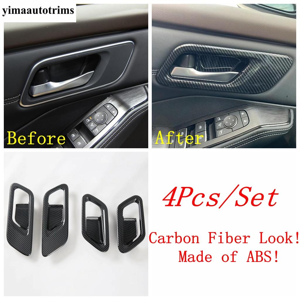 For Nissan X-Trail X Trail / Rogue T33  - 2026 AC Air Vent Steering Wheel Gear Water Cup Cover Trim Carbon Fiber Accessories