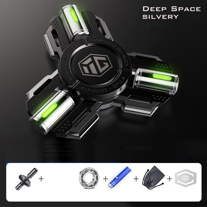 Fidget Spinner Kovová slitina Svítící Dlouhotrvající Gyroskop na konečky prstů EDC Točící se káča Hračky pro úlevu od stresu pro dospělé děti