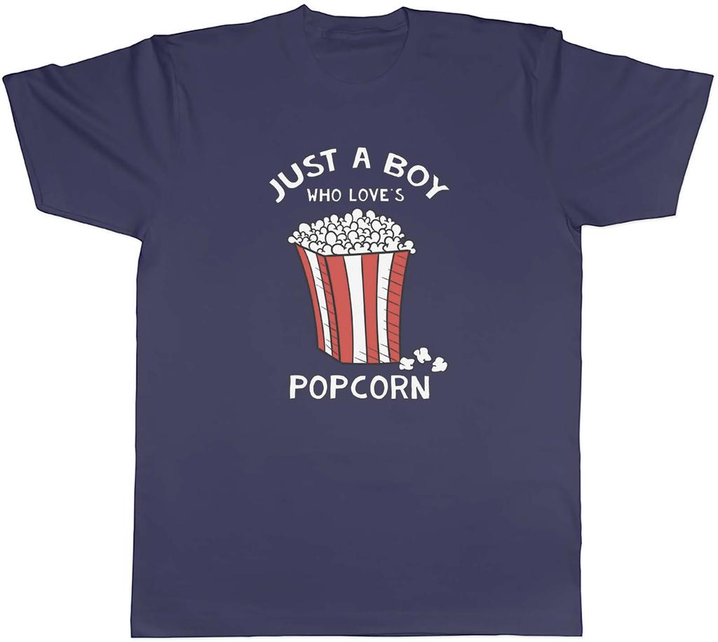 Just a Boy Unisexs TShirt Who Loves Popcorn Tee Gift