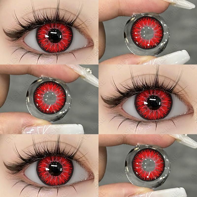 Eyeshare Cosplay Colored Contact Lenses 1 pair Pink Purple Lens Anime Role Playing Eye Makeup Softlens Fashion Cosmetics