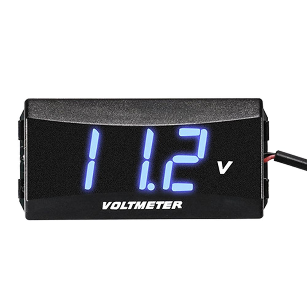 Automatic Volt Meter Multipurpose LED Display Voltmeter 12V Battery Meter Weather-Resistant Digital Voltmeter Gauge Voltage