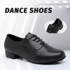 Herren Professionelle Schnürschuhe Schwarzes Leder Latein Tango Gesellschaftstanz Modern Tanzschuhe