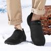 Winter Men Slippers Cotton Plus Fur Shoes Women Snow Outdoor Warm Fur Sneakers Non-slip Warm Furry  Footwear Thick Platform Winter Slides