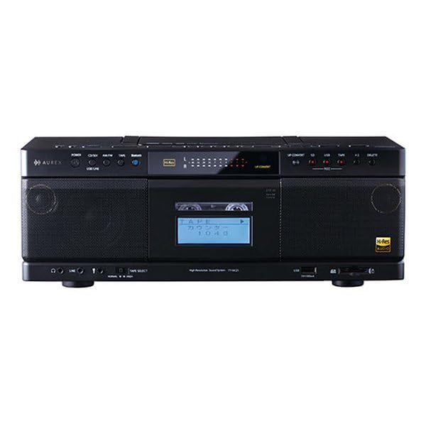 AUREX Radio Cassette Recorder TY-AK21-K (Black) Hi-Res SD/USB/CD