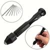 49pcs 0.2-3.4mm Hand Drill Set Mini Aluminum Hand Drill Bit Jewelry Craft Hand Manual Drill Woodworking Tools Drill Bit Dropship