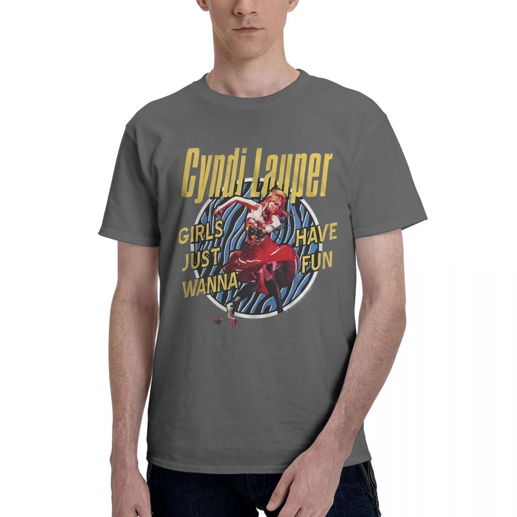 Cyndi Lauper Girls Just Wanna Music 100 Cotton Casual Breathable Confortable Men Top Funny TShirt For Men T Shirt Men