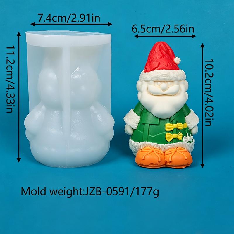 Xiaomi Christmas Snowman Santa Claus Silicone Candle Mold Soap Aromatherapy Wax Gypsum Craft Resin Mold Christmas Gift Party Decor450000