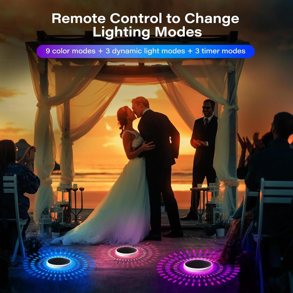 Solar Floating Swimming Pool Lights IP67 Waterproof Solar Powered Color Changing Solar Lights With 3 Timer Function