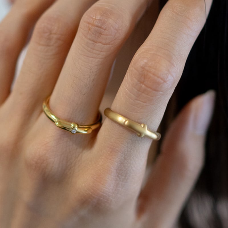 Invisible Collage HUG RING_GOLD