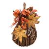Country Living Handmade Natural Rattan Tall Pumpkin Decoration