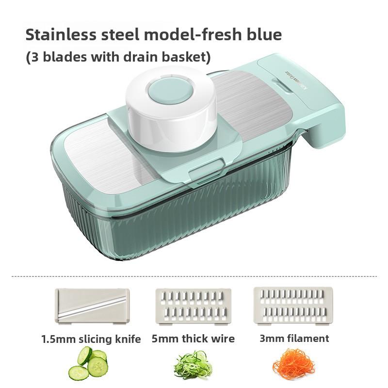Multifunktionaler Gemüseschneider, Kartoffelraspeln, Reibe, Hobel, Zerkleinerer und Reibe