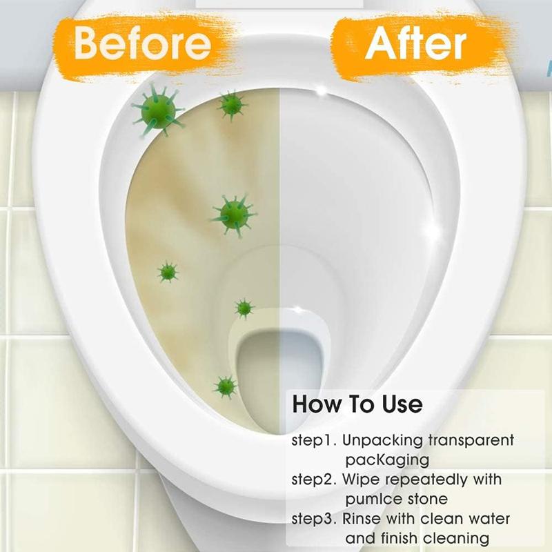 Pumice Steen voor Toilet met Handvat 2 Stuks Pumice Steen Borstel Pumice Steen Schoonmaakstick Kalkverwijderaar Afwassen Schoonmaakgereedschap