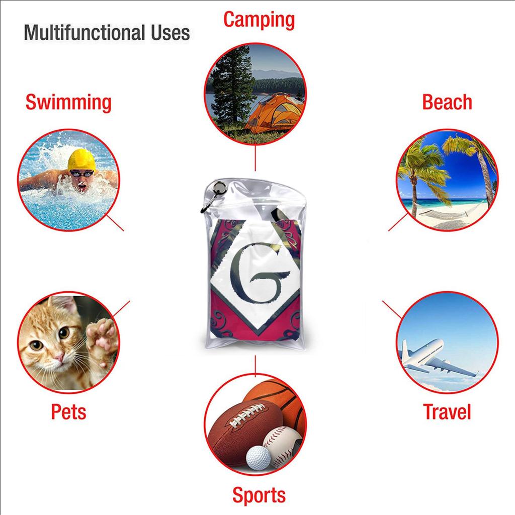 Freemason Compass Masonic Beach Towel Soft Microfiber Quick Dry Absorbent Quick Towels For Mountain Climbing