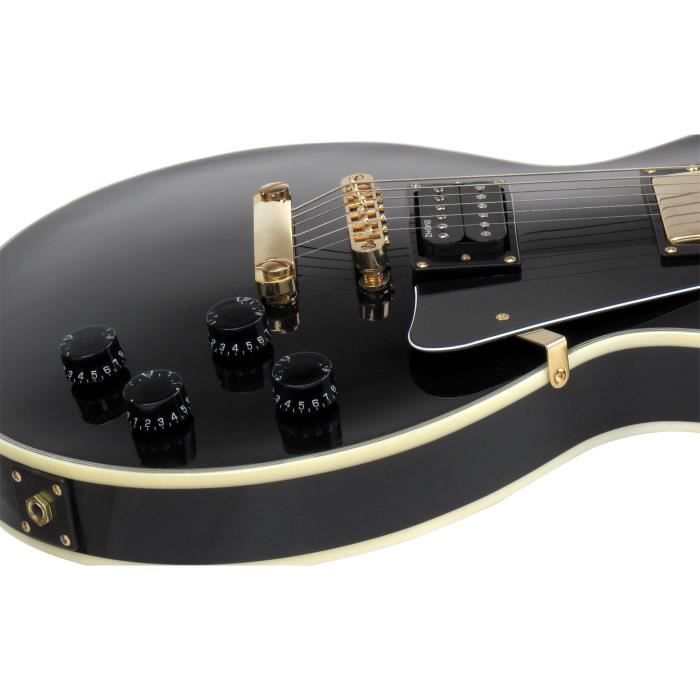 Guitare électrique - Rocktile - L-200BK Deluxe - 2 humbuckers - Touche en tulipier - Table en acajou