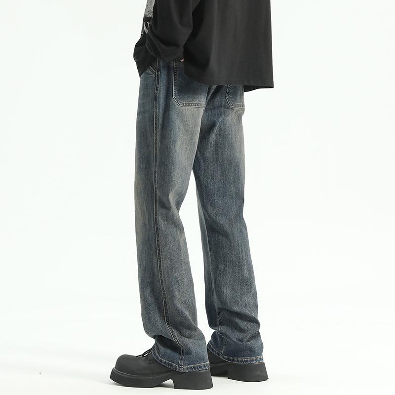 American High Street Teenager Jeans Men's Loose and Handsome Flared Trousers