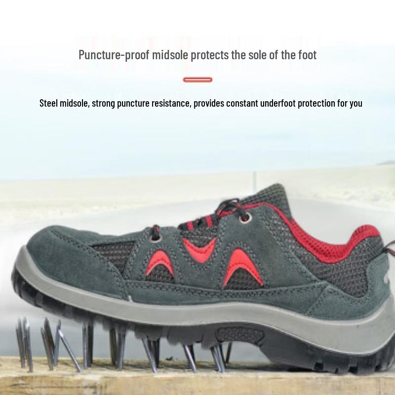 

Camel Steel Toe Suede Mesh Safety Shoes 41