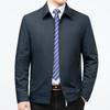 Frühlings- und Herbst-High-End-Jacke Herren Mittleren Alters Baumwolle Locker Reversjacke Herren Casual Papa-Kleidung Business-Jacke Oberteil