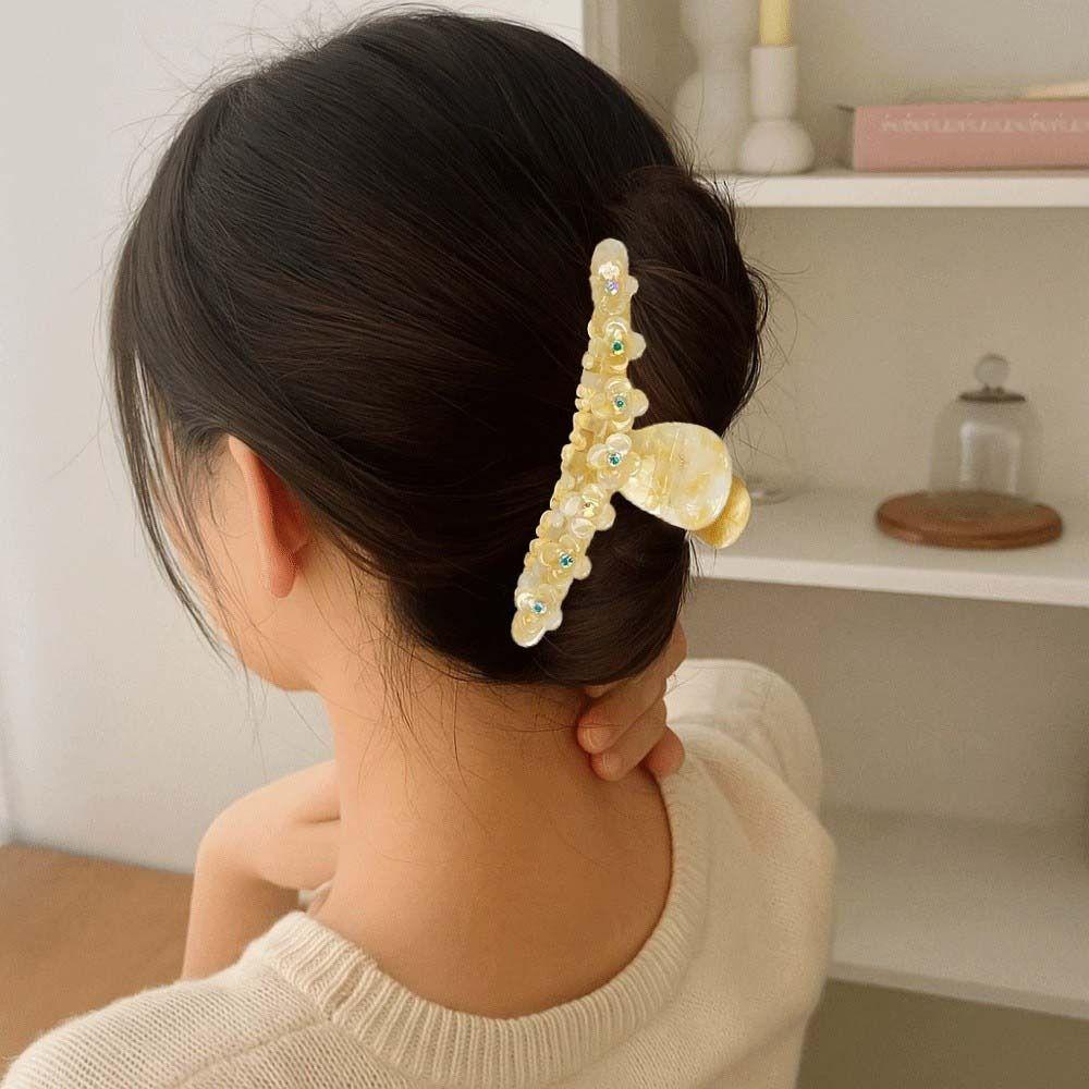 Gradient Color Straight Line Shaped Shark Clip Korean Style Acetic Acid Hair Claw School