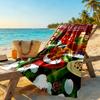 Christmas Beach Towel Super Soft Microfiber Quickdry Fabric Comfortable Lightweight