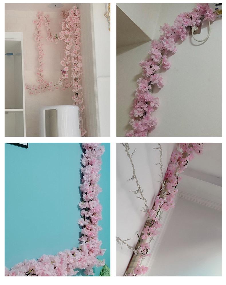 Cherry Blossom Vine Wall Hanging for Outdoor and Indoor Ceiling Decor