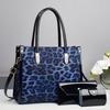 Leopard Texture Print Tote Bag Retro Fashion Women Square Handbag With Strap Crossbody Shoulder Bag Lady Gift Top Handle Bag