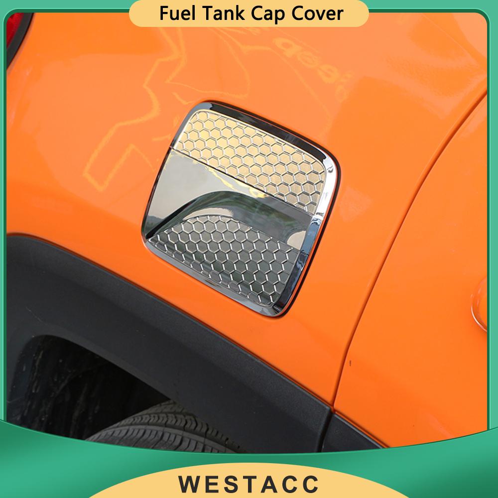 Car Fuel Tank Cap Cover Gas Tank Protective Trim Sticker for Jeep Renegade 2014 -  Car-Styling ABS Chrome