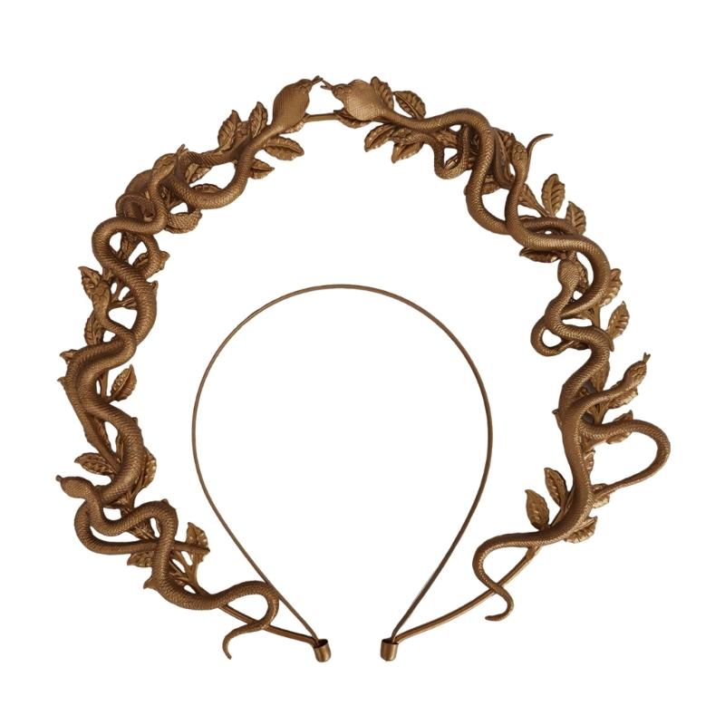 Mythical Snake Shaped Headpiece Comfortable Snake Shaped Hairband Jewelry for Carnival Balls and Fantasy Event 1