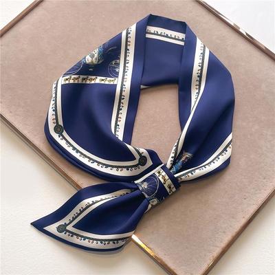 Striped Faux Silk Long Scarf for Women - Fashionable Spring/Summer Accessory