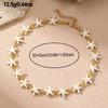 Texturierte Stränge Strand Boho Halskette mit Seestern Choker Neue Muschel Halskette für Damen Mädchen