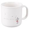 OSK Mouse Vest Plastic Cup, Gray, 200ml, Made In Japan, Dishwasher and Microwave Safe, with Handle, Stylish and Cute, Antibacterial, Shatter-Resistant