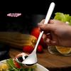 M-1Pcs 304 Stainless Steel Soup Spoon Soup Spoon Rice Spoon Long Handle Thickened Big Head Cutlery Household Kitchen Set Soup