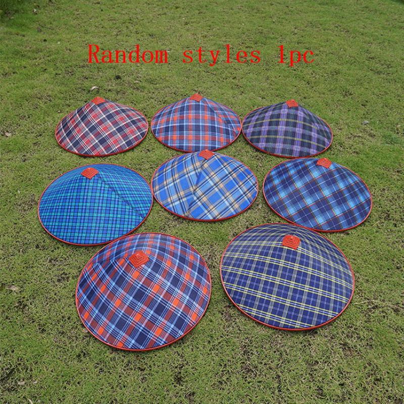 Chinese Retro Style Bamboo Rattan Fisherman Hat Handmade Straw Bucket Hat Sun Protection Lightweight for Picnic Camping