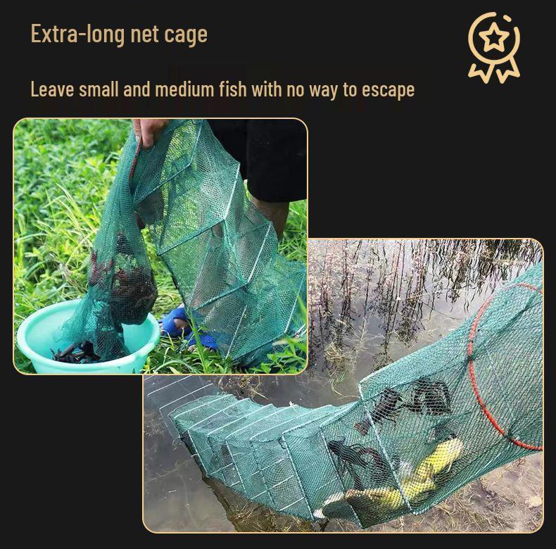 Large Fish and Shrimp Cage Net for Loach, Turtle, Crayfish, and More