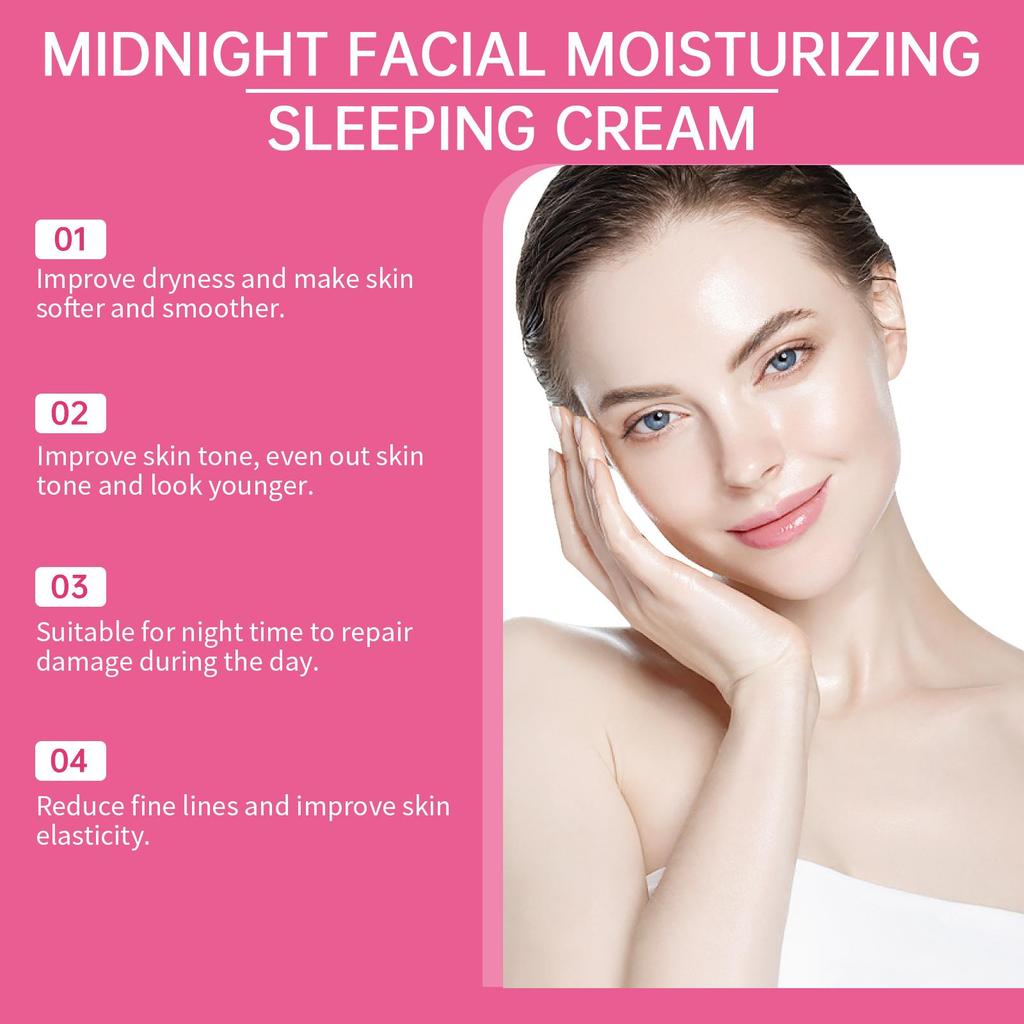Noční pleťový krém Zpevňující Liftingový Zesvětlující Jemné linky Oprava Poškozené pleti Zvyšuje Elasticitu Redukuje Bledost Rozjasňující Péče o pleť
