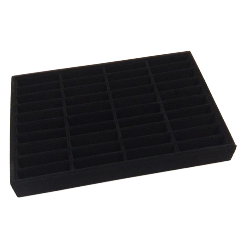 Men Women Bangle Bracelet Trays 40 Slot Compartment Box Showcase Gray