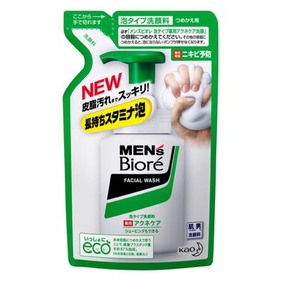 Kao Men's Biore Schaumreiniger Medizinisches Akne-Pflege Nachfüllpack