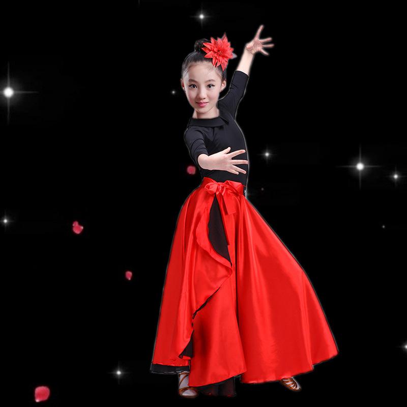 Girls Latin Dance Skirt Female New Pasodoble Dance Skirt Cape Performance Competition Wear Female Dancing Wear