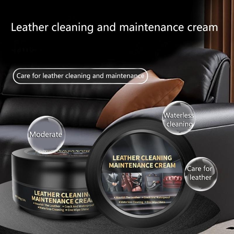 Leather Cleaning Balm Leather Clean Cream for Efficient Stain Removal & Shine Restoration for Various Leather Goods