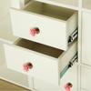 4Pcs Elegant Florals Ceramics Cabinets Knobs With Zinc Alloy Screws for Furniture Wardrobe Dresser Drawer Handles Use