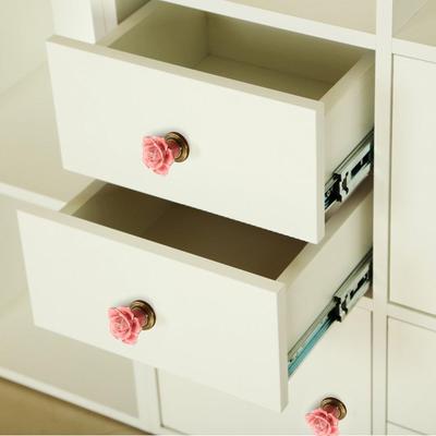 4 Stück Elegante Florale Keramik Schrankknöpfe mit Zinklegierungsschrauben für Möbel Kleiderschrank Kommode Schubladengriffe Verwendung