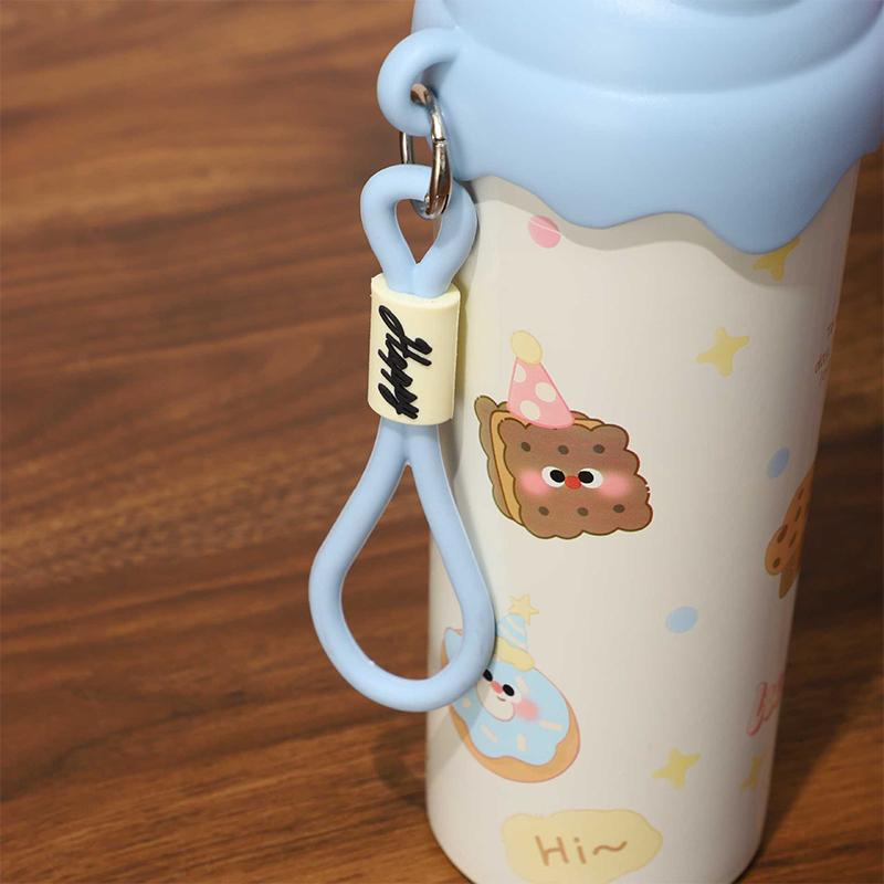 600Ml 201Stainless Steel Water Bottle Keeps Drinks  Or Cold Large Capacity Cute And Trendy Design Convenient Carrying