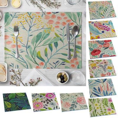 Talos Multicolor Leaves Flower Bucătărie Covoraș pentru Sufragerie Tampă Izolată Termoizolator