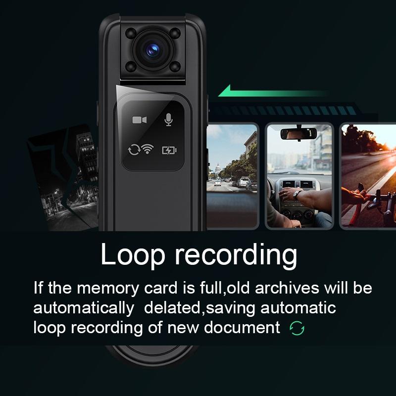 Înregistrator de înaltă definiție cu vedere nocturnă pentru forțele de ordine, cameră sport WiFi 2K, purtată pe piept cu un dispozitiv profesional de teren