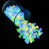 100Pcs Decorative Pebbles Colorful Glow in Dark Aquarium Landscaping 14mm Luminous Courtyard Paving Natural Crystals Rocks Garden Decoration