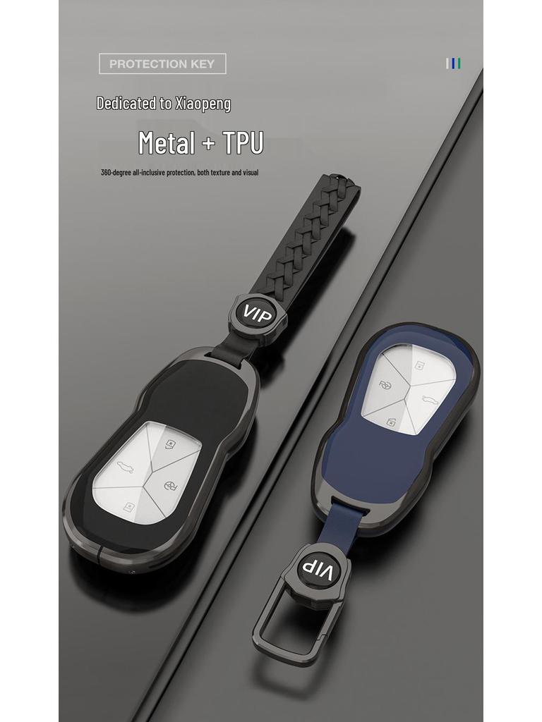 Xpeng P7/G3 Key Case: Premium Zinc Alloy Key Cover with Buckle (2020 Model)